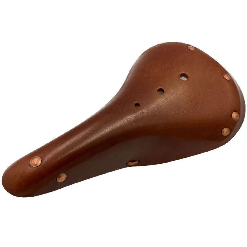 Selle de vélo universelle faite à la main en cuir Bromsilice, siège en cuir pour VTT