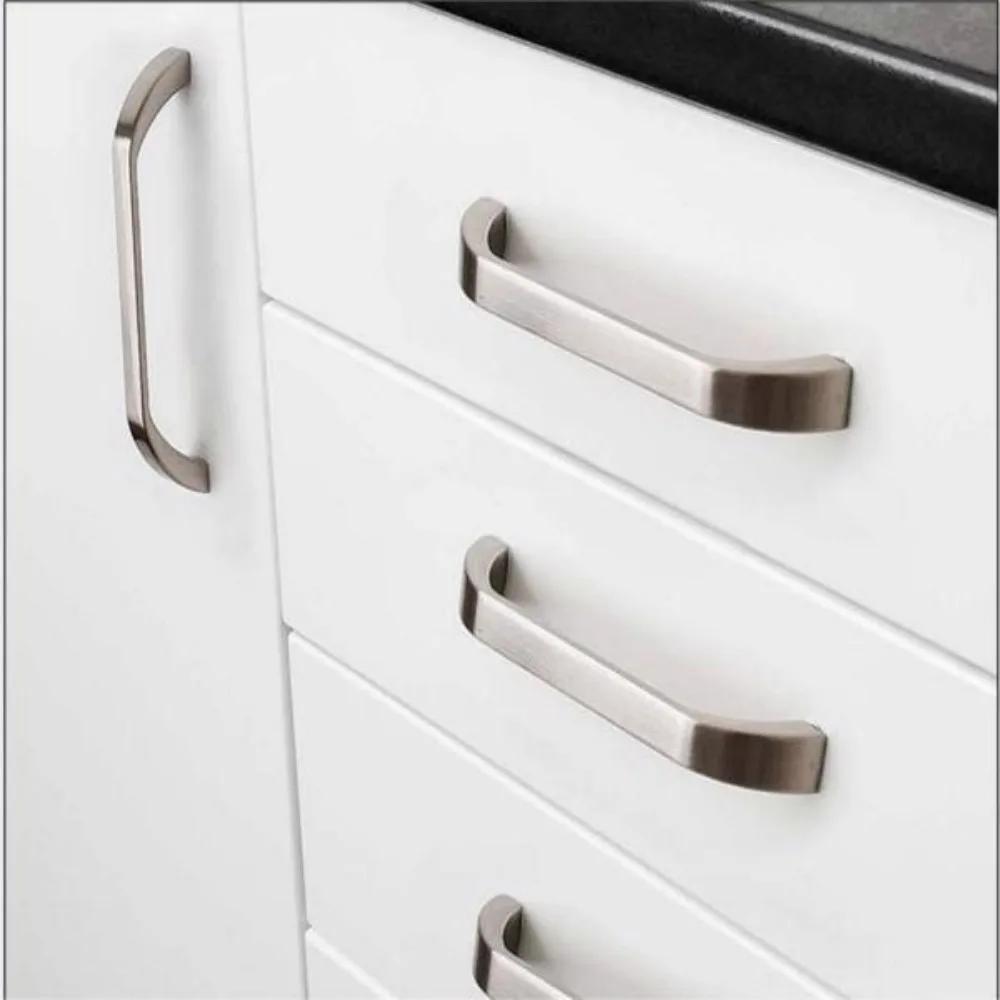 MELPulls Foy-Commode en acier dégradbrossé argenté, armoire de cuisine