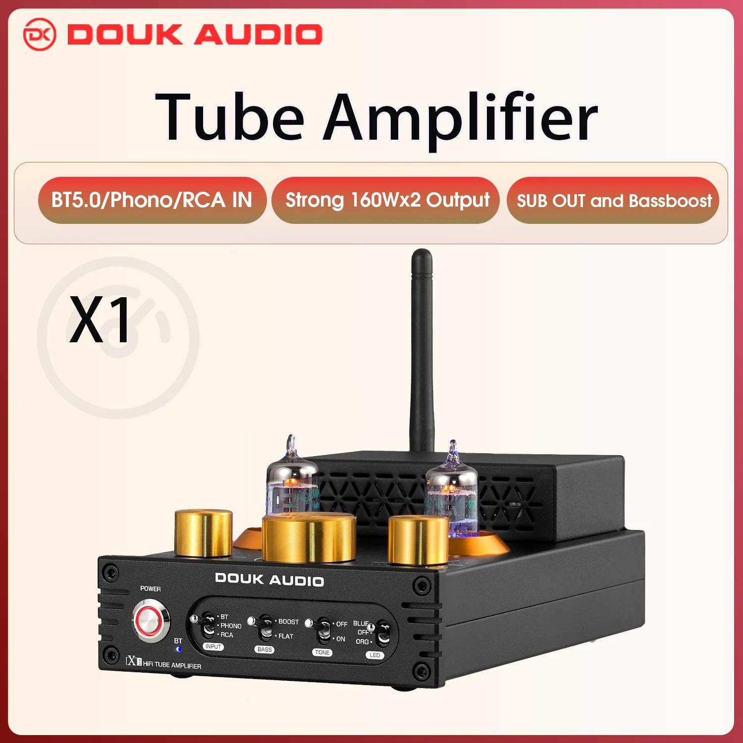 Douk Audio X1 HiFi JAN5725 amplificateur à Tube sous vide Bluetooth5.0 récepteur MM amplificateur Ph