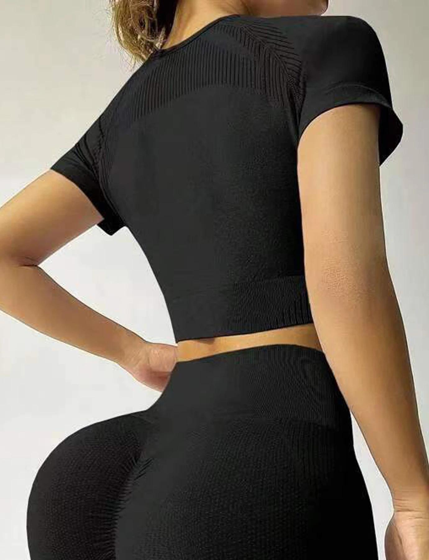Lovelyxiaoying Haut de sport de yoga à manches courtes, séchage rapide et respirant, amincissant et 