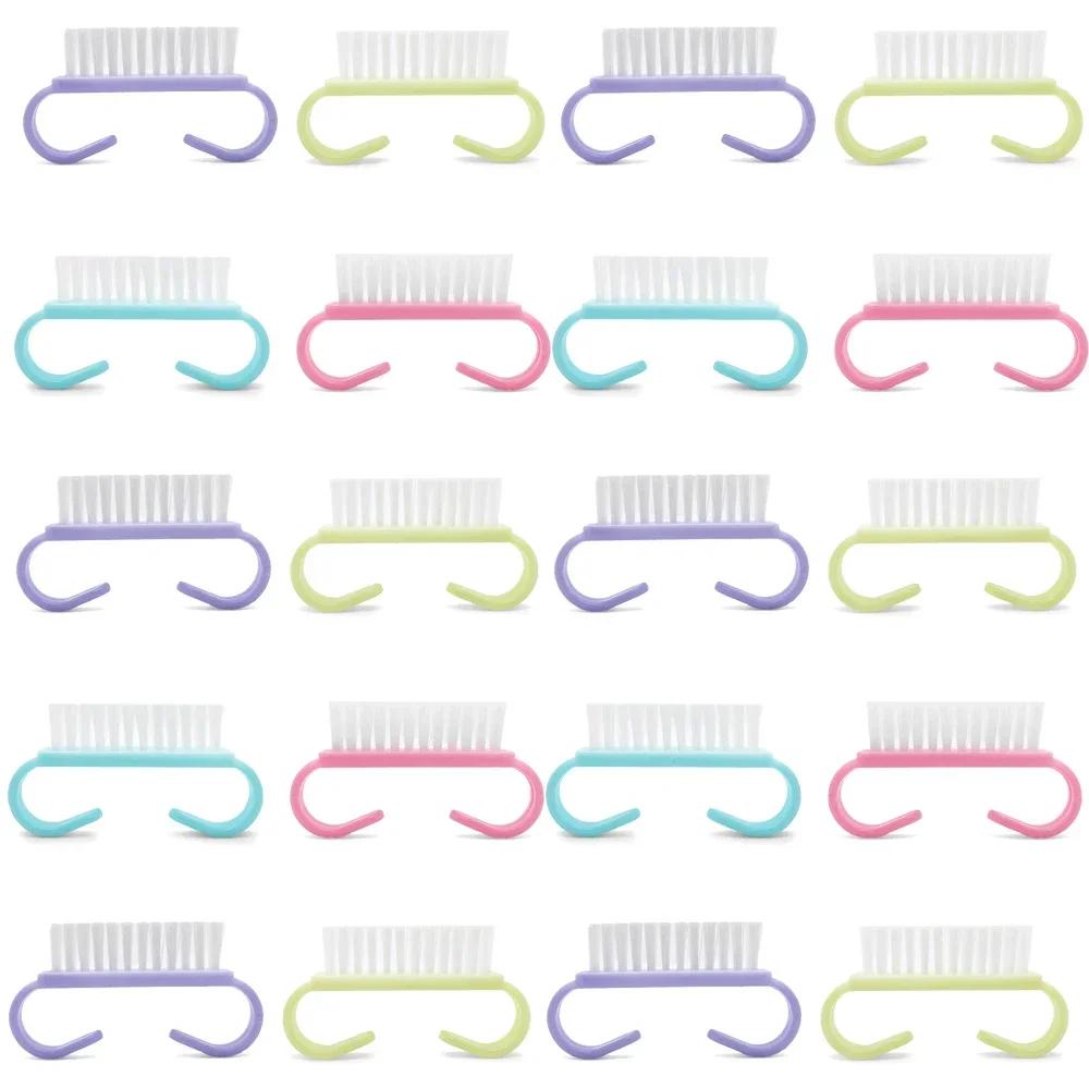 10/20/50/100 pièces poignée Grip Brosse À Ongles GIslande Livres Brosses À Ongles Nettoyant Épurateu