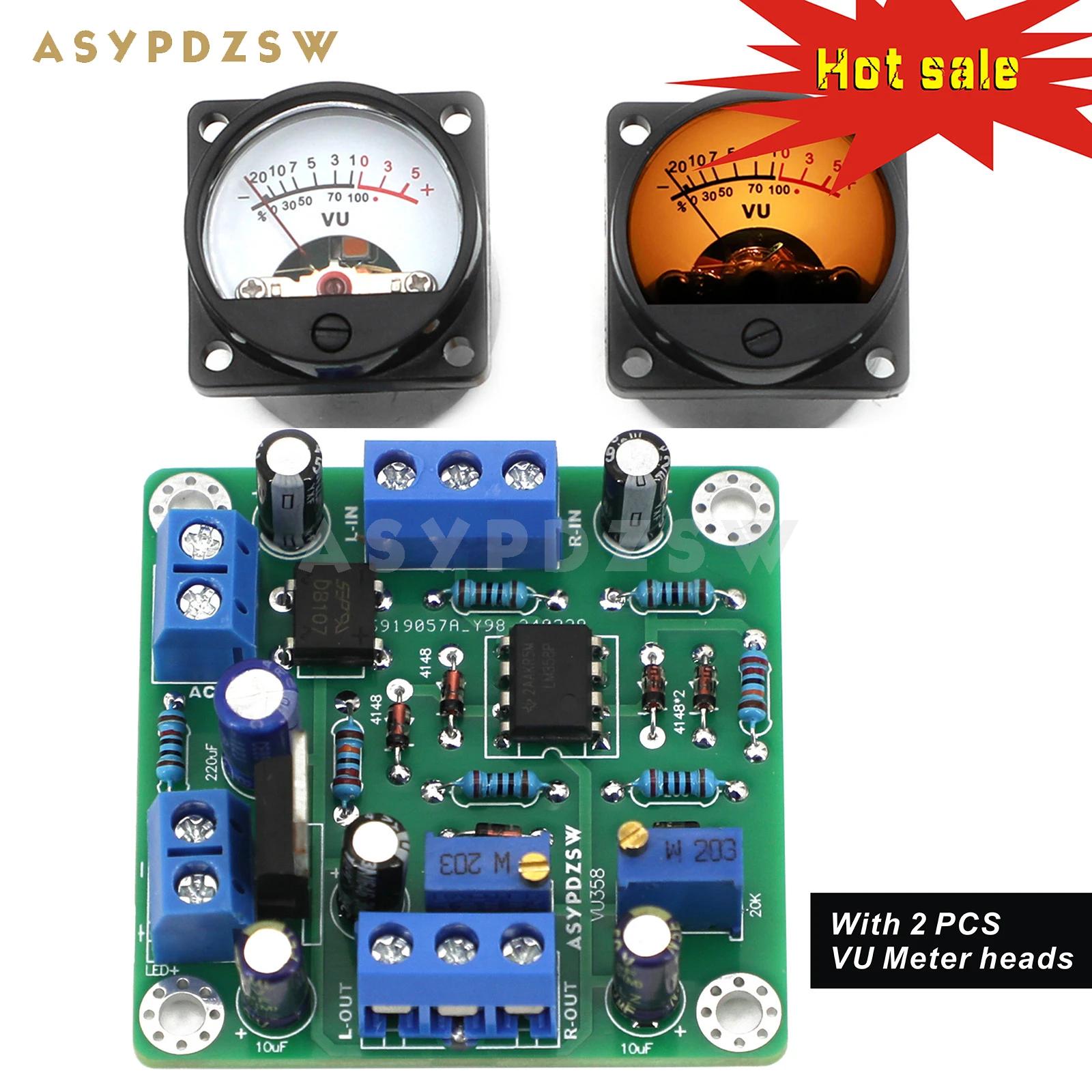 ASYPDZSW-Pilote de compteur audio VU niveau LM358 VU358, kit de bricolage, carte finie + 2 pièces av
