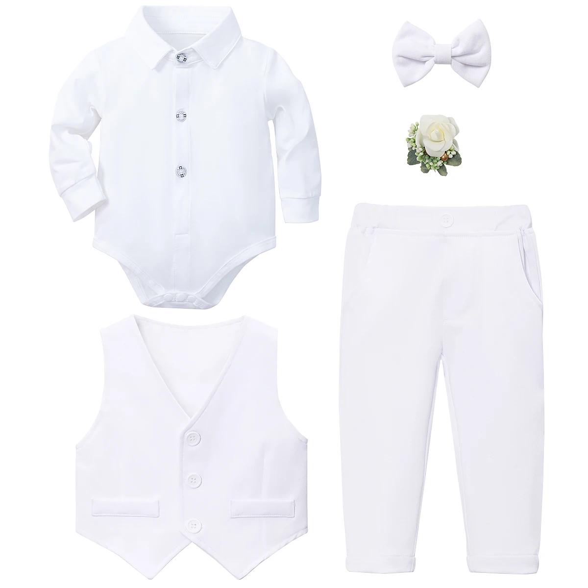 Tenue de baptême pour bébé garçon, ensemble de costume de baptême pour première église de pâques, vê