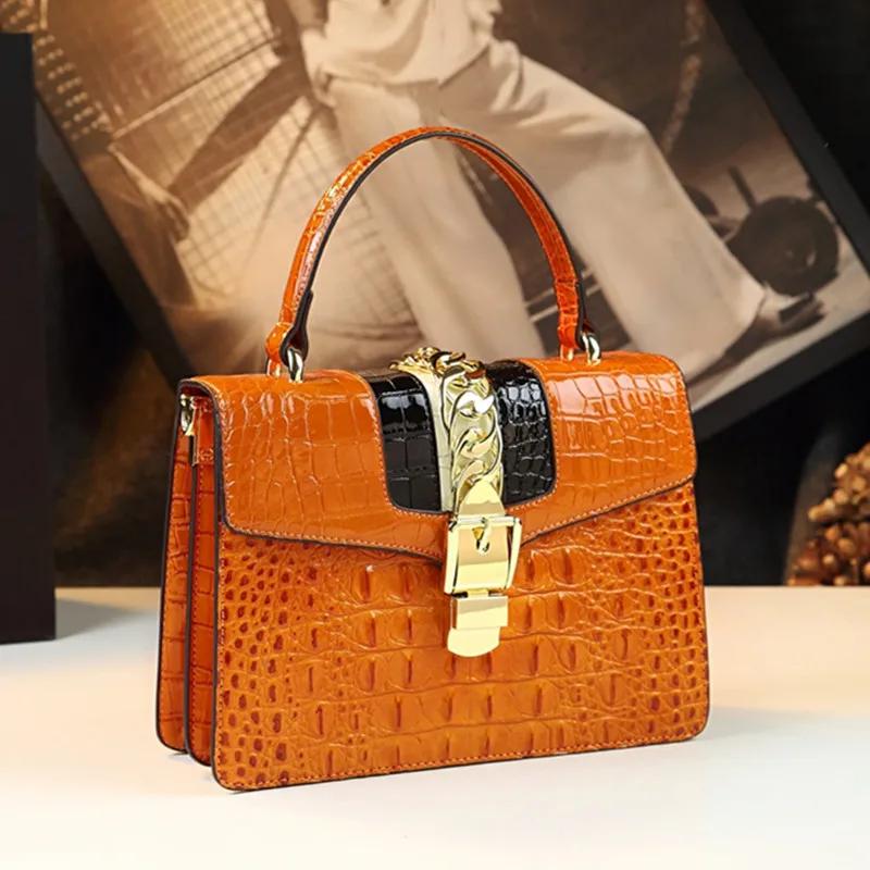Sacs à main en cuir véritable pour femmes, marque de mode de luxe, sac à bandoulière initié, petit c