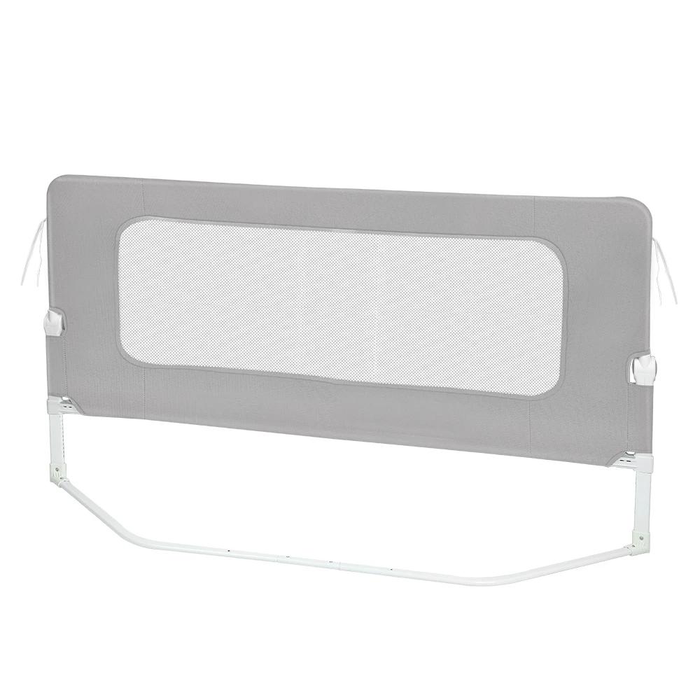 Barrière de lit de 150 / 180 / 200 cm - Protection anti-chute - Pliable à 180 ° - Hauteur réglable d