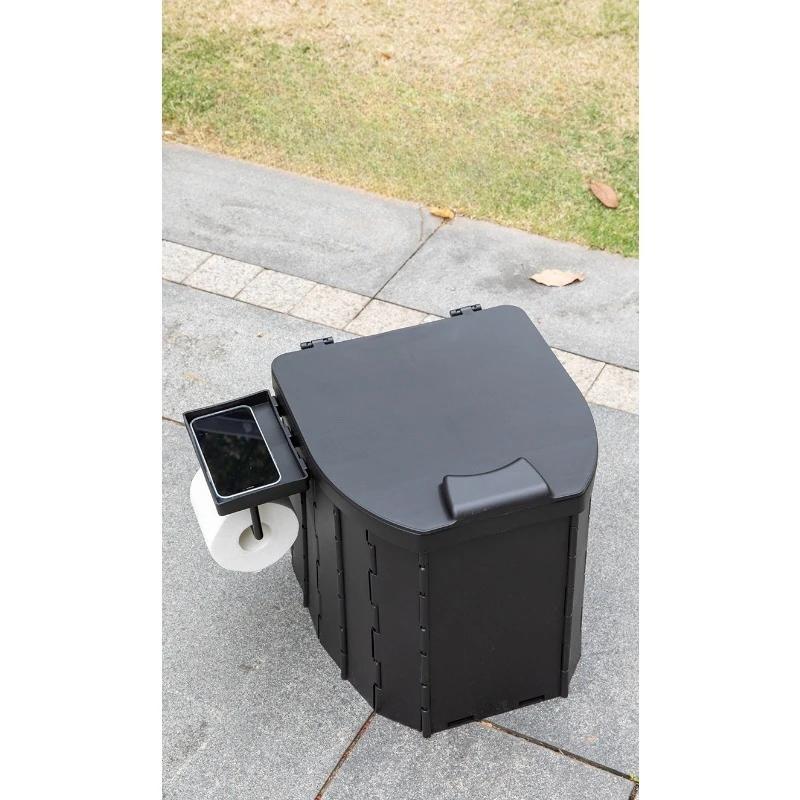 Toilettes portables pliantes avec couvercle, pour adultes et enfants, pour voiture, plage, randonnée