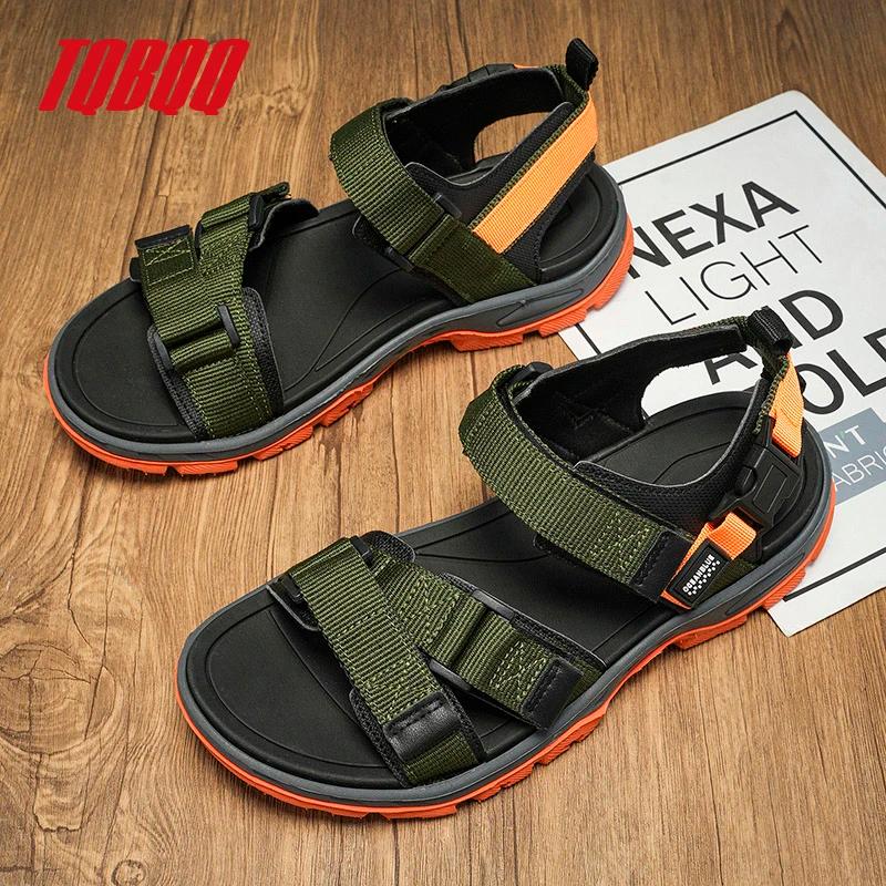 Sandales d'été pour hommes avec sangle réglable, sandales de Sport à la mode, sandales de randonnée 