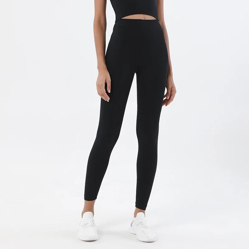 Pantalon de yoga femme SOISOU - Leggings fitness taille haute sans ligne en T