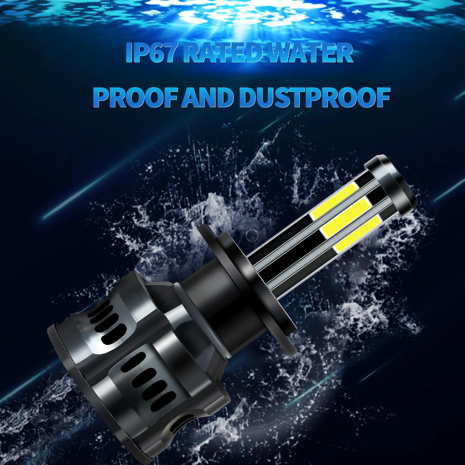 2x8 côtés COB H7 LED H11 H4 Hi/Lo H1 H3 H8 HB1 HB3 HB4 HB5 HIR2 H13 H27 9005 9006 9008 9012 ampoules