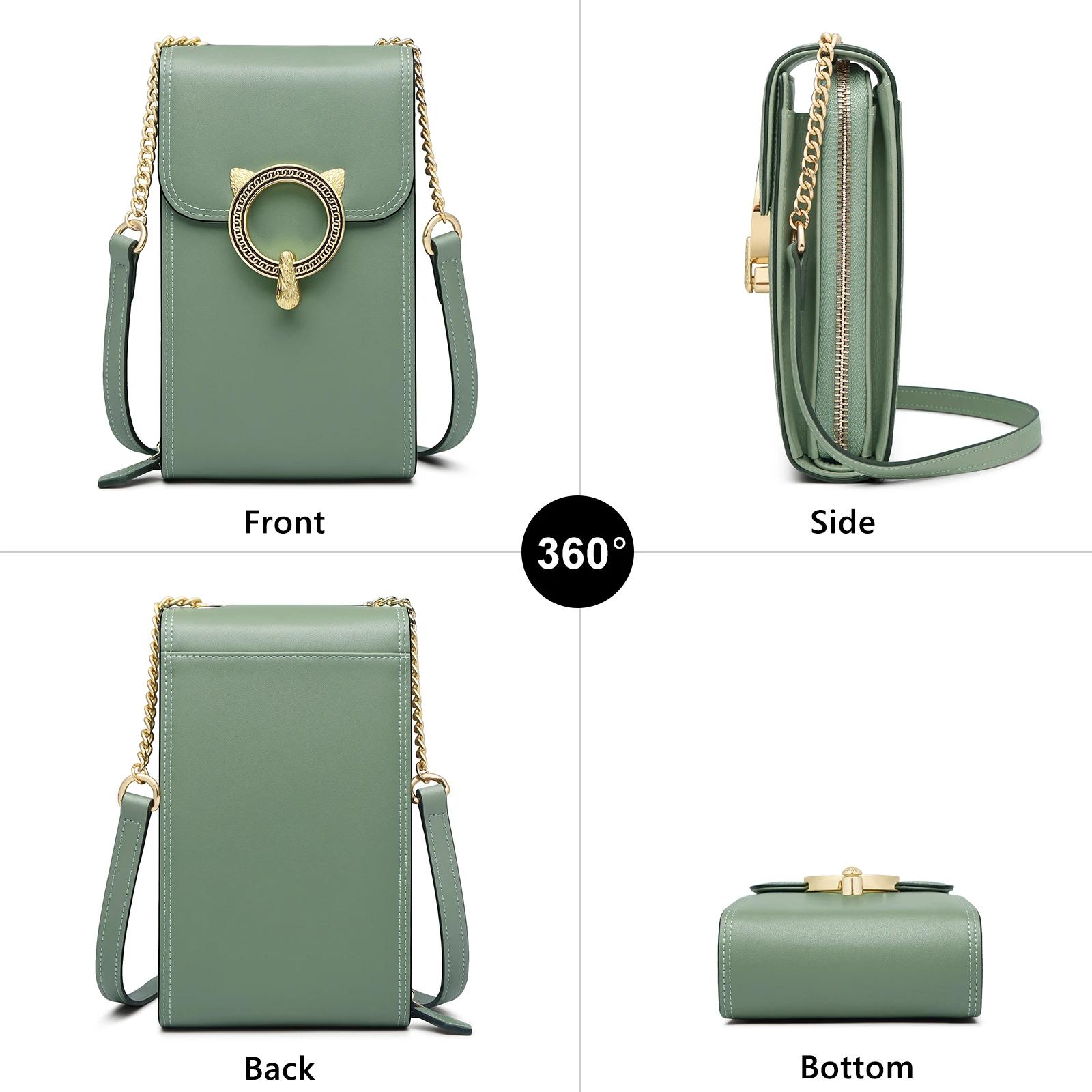 FOXER marque sac de téléphone portable en cuir fendu sac à bandoulière pour femme 2025 mode léger lu
