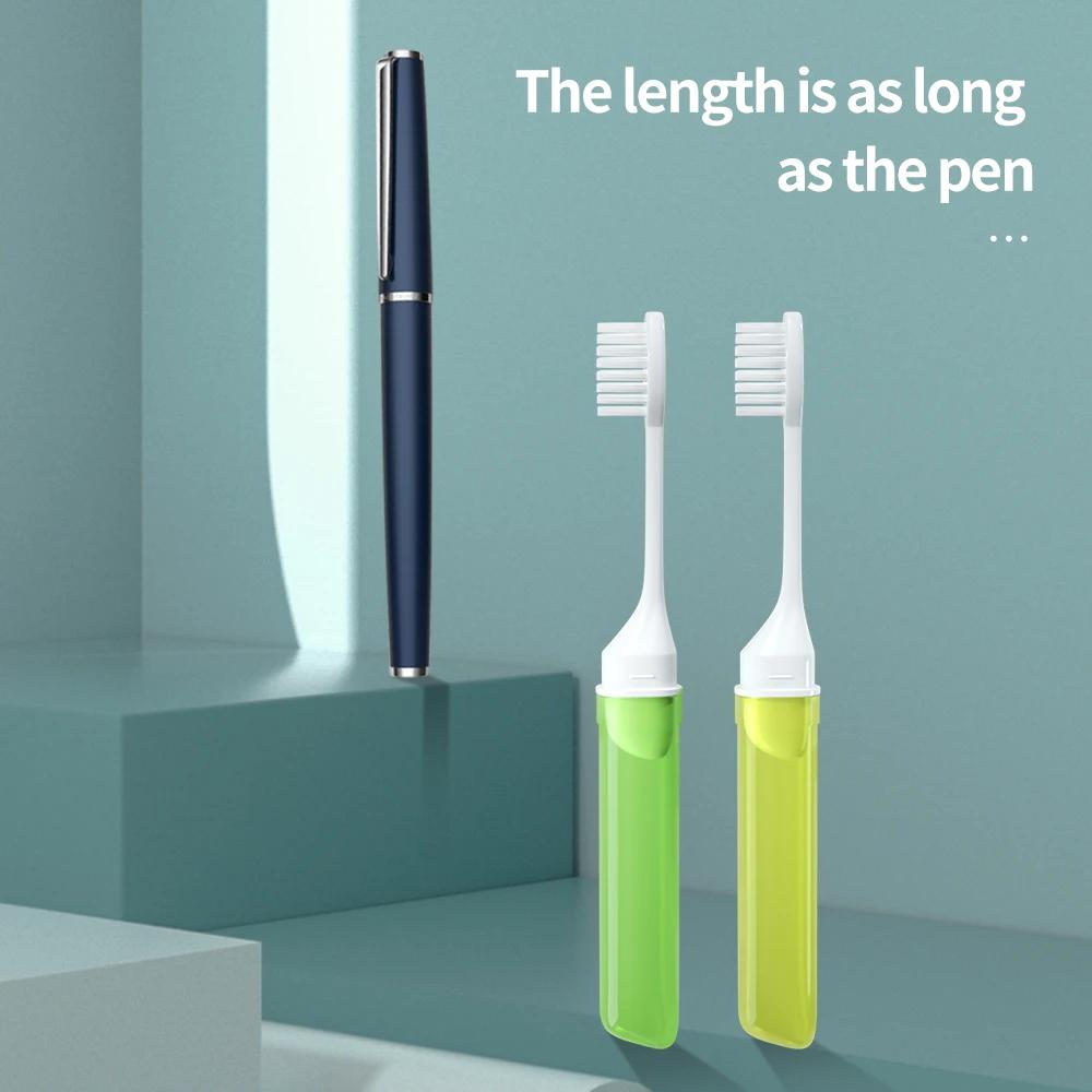 Mini brosse à dents de voyage pliable et Portable, petite brosse dentaire pliante pour adulte, coule