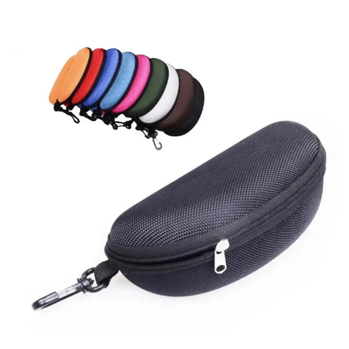 Étui à lunettes de soleil portable, 1 pièce, en tissu Oxford, rigide, en EVA, avec fermeture éclair,