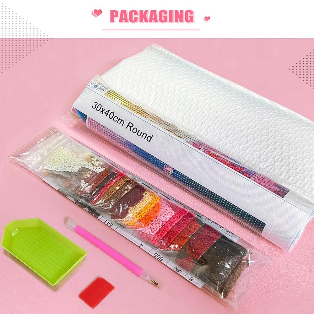 Peinture diamant thème texte coloré 5D, point de croix, Kit de broderie artistique, strass, mosaïque
