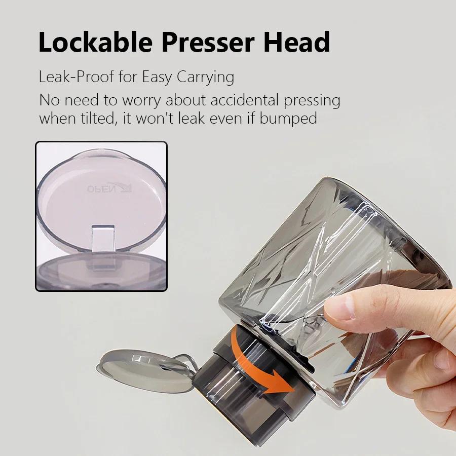 Distributeur de pompe vide verrouillable rechargeable, nettoyeur de manucure, conteneur démaquillant