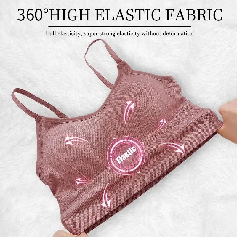 Soutien-gorge de sport dos nu pour femmes, sous-vêtements sans couture, sangle d'épaule réglable, gi