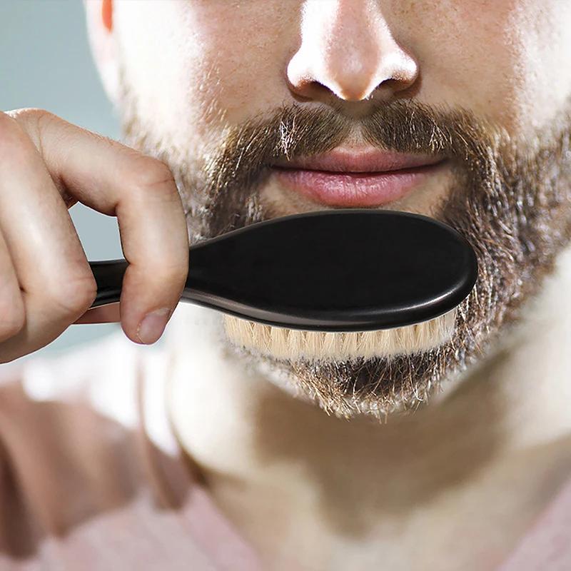 Matériau des poils de sanglier, brosse à barbe à double usage, ensemble de rasage, salon de coiffure