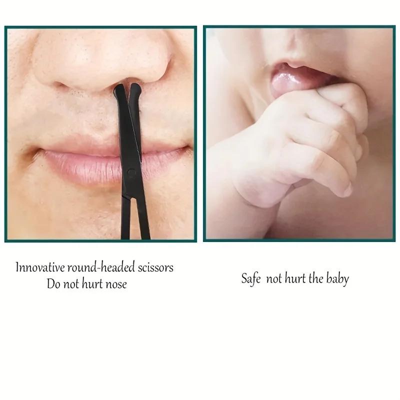 Ciseaux de coupe à tête ronde de précision-coupe de toilettage des poils du nez, outils de coupe de 