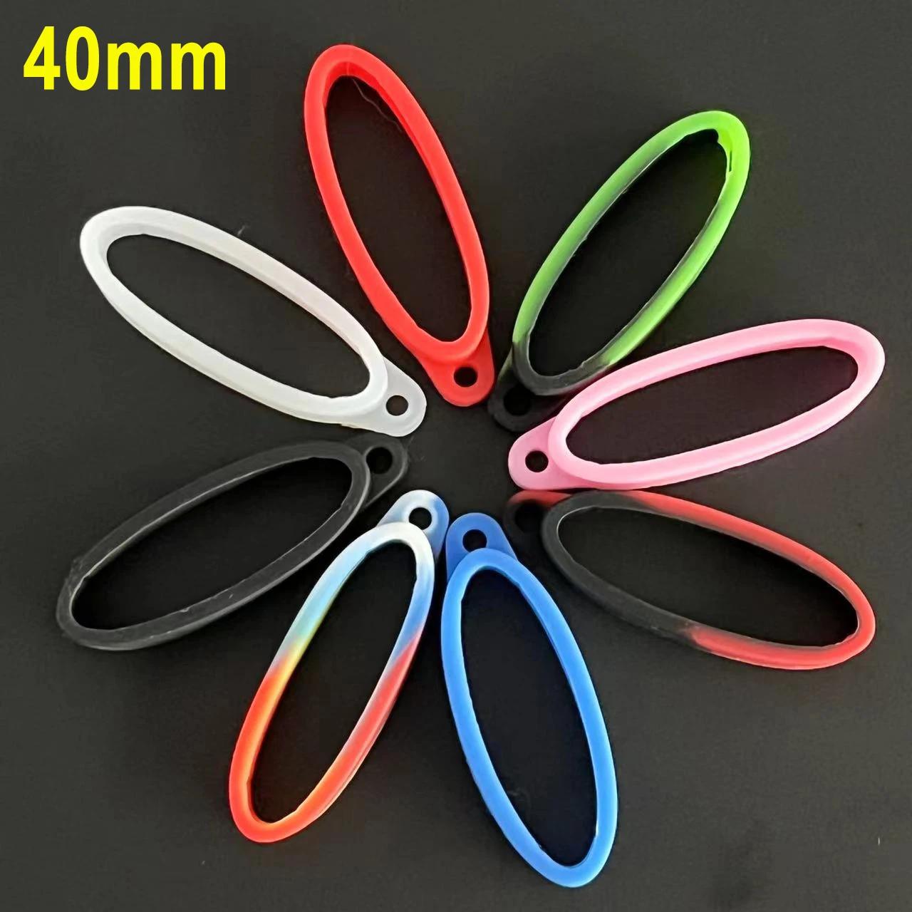 Anneau de lanière en Silicone de 40mm, avec trou pour boîte, accessoires de tige mécanique, boucle d