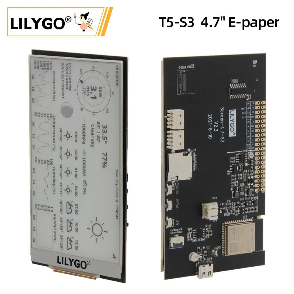 LILYGO® T5 4.7 Inch E-paper V2.3 ESP32-S3 Carte de pilote de développement T5 4.7 pouces e-papier V2