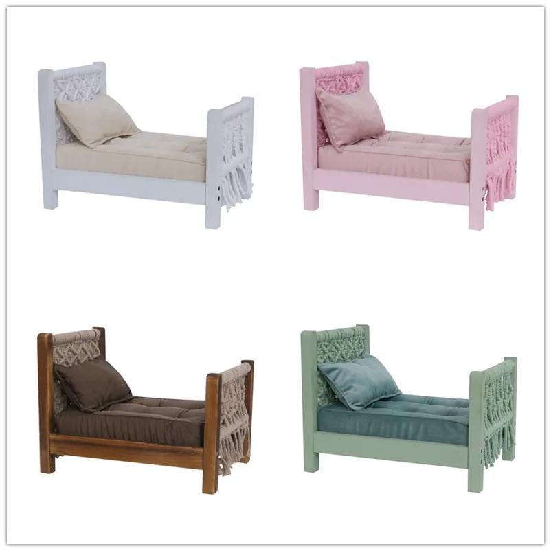 Accessoires de photographie pour nouveau-nés, Mini coussin de matelas pour lit de bébé, panier, chai