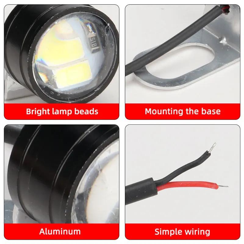 2 pièces Moto oeil d'aigle lampe de conduite feu de signalisation universel pour Moto Scooter Modifi