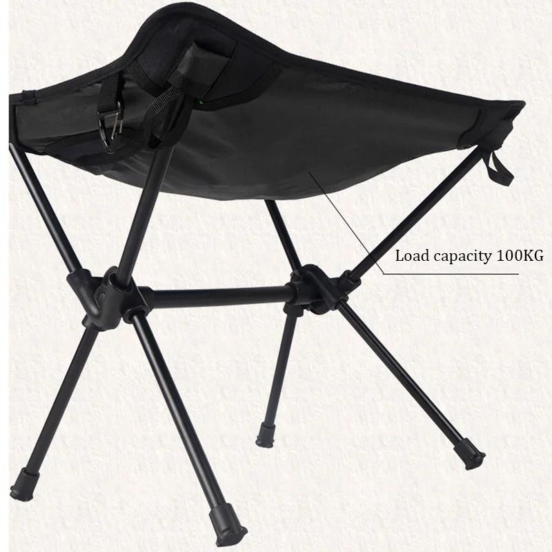 Chaise pliante en alliage d'aluminium pour camping en plein air, tabouret portable ultra léger, tabo