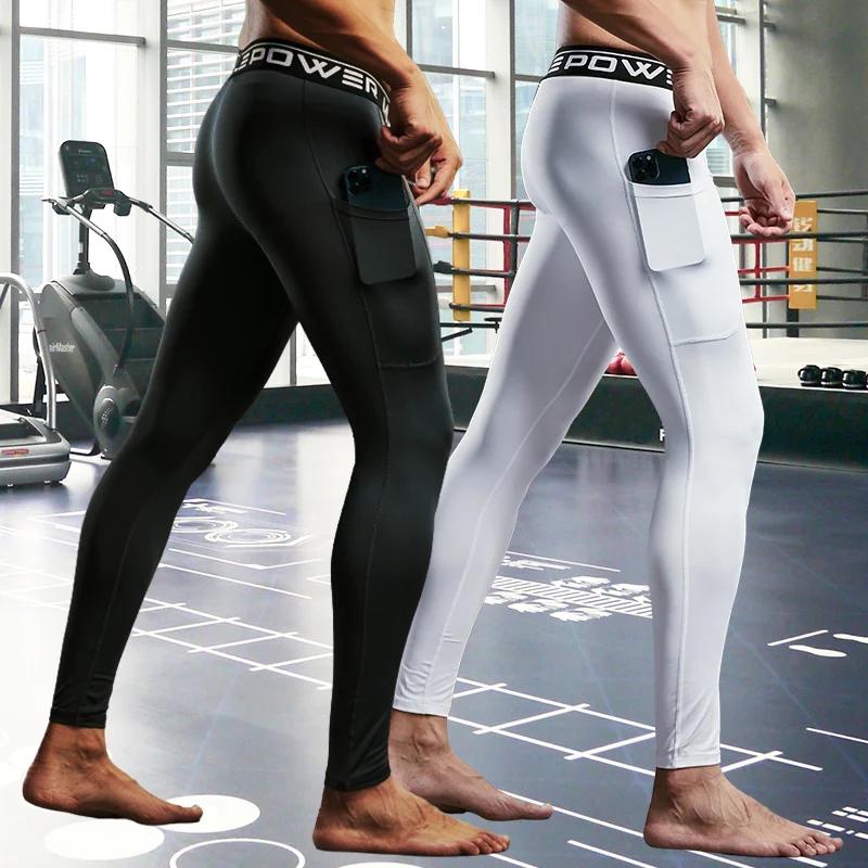 Gym hommes Fitness course pantalons de Sport athlétisme Leggings serrés Joggings maigre Yoga pantalo
