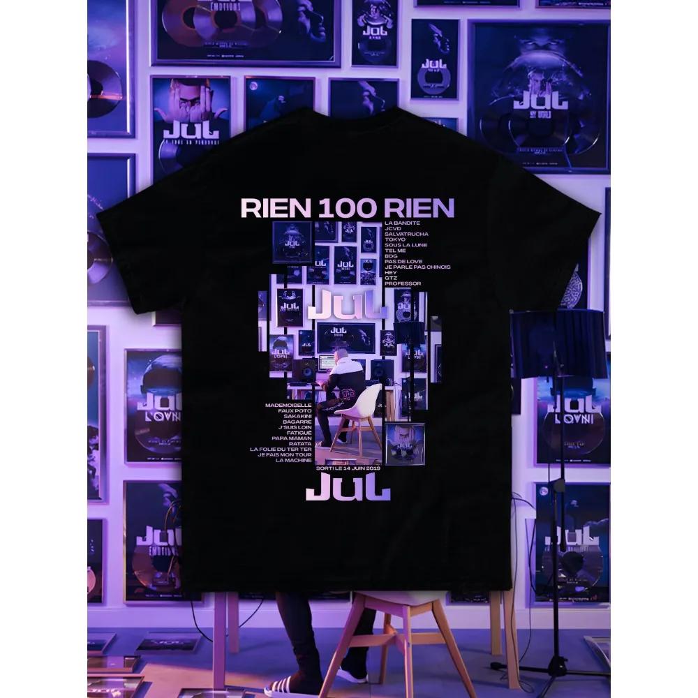 T-shirt en coton vêtements d'été France rappeur Jul rien hommes femmes manches courtes surdimensionn
