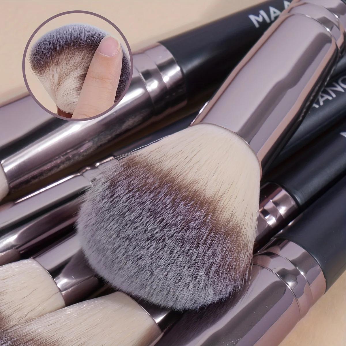 MAANGE-Ensemble de pinceaux de maquillage professionnels, outils de beauté avec sac, fond de teint, 