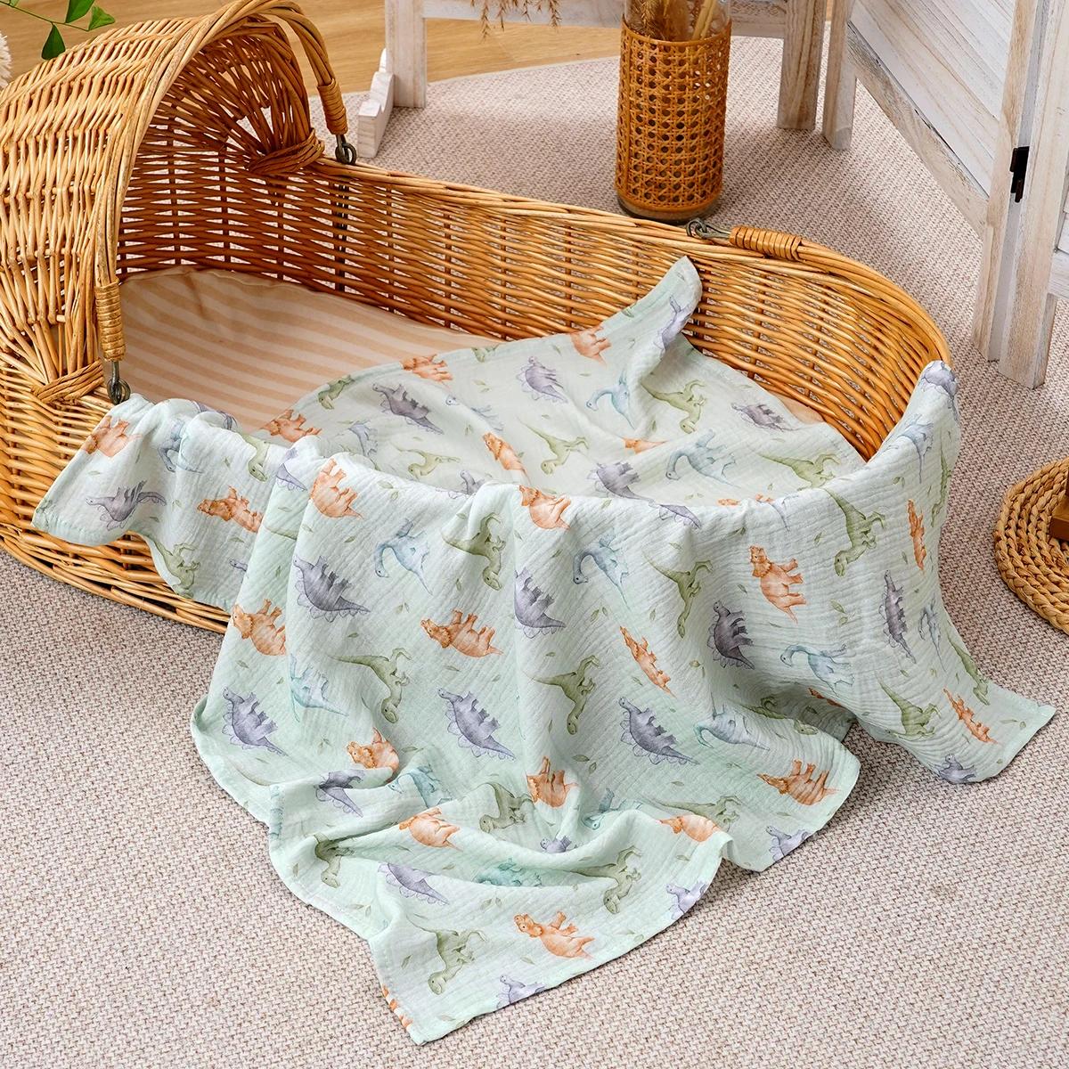 Kangobaby # Ma vie douce #   Couverture en mousseline 100% coton pour bébé, serviette de bain pour b