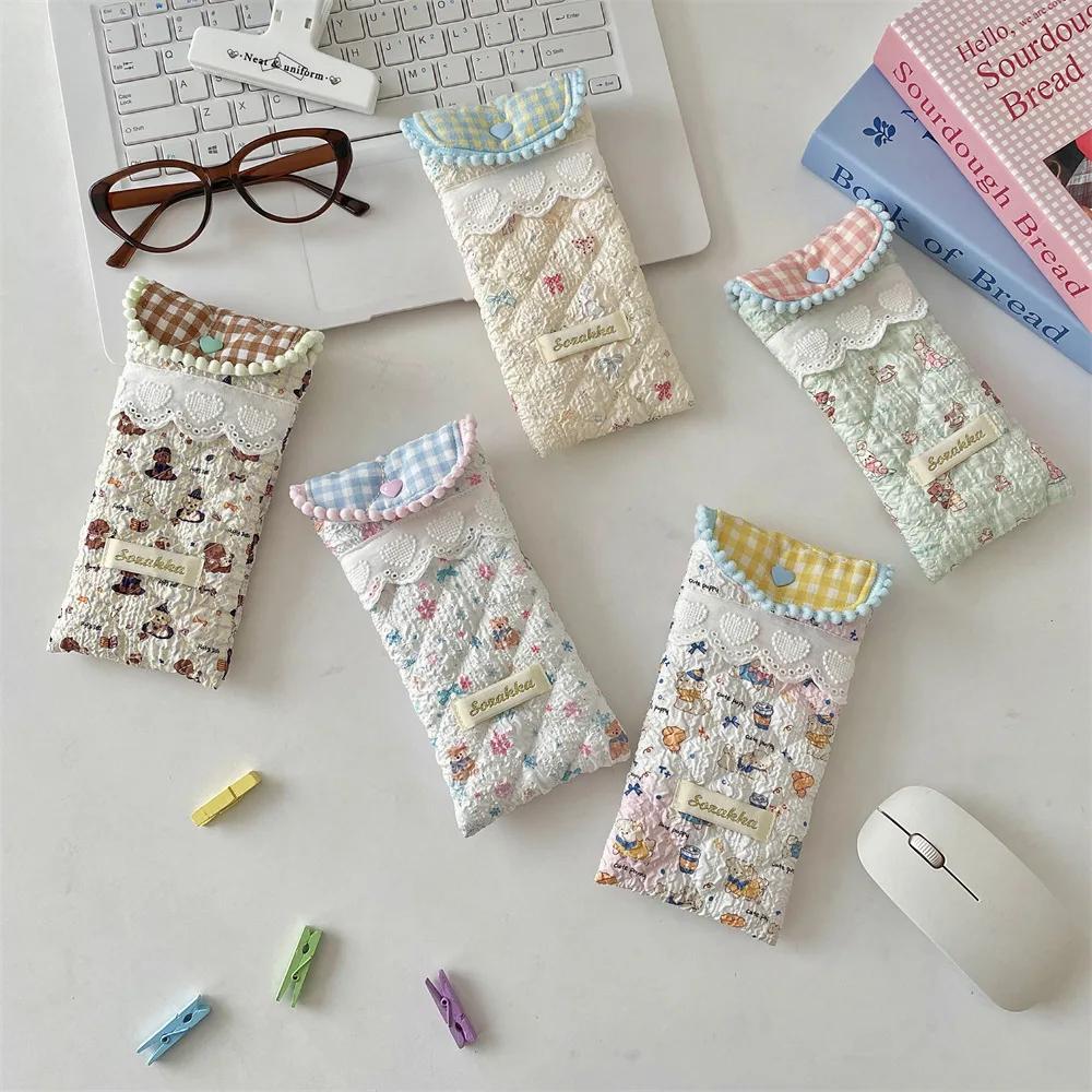Étui à lunettes souple de dessin animé mignon, pochette Portable anti-écrasement pour lunettes de so