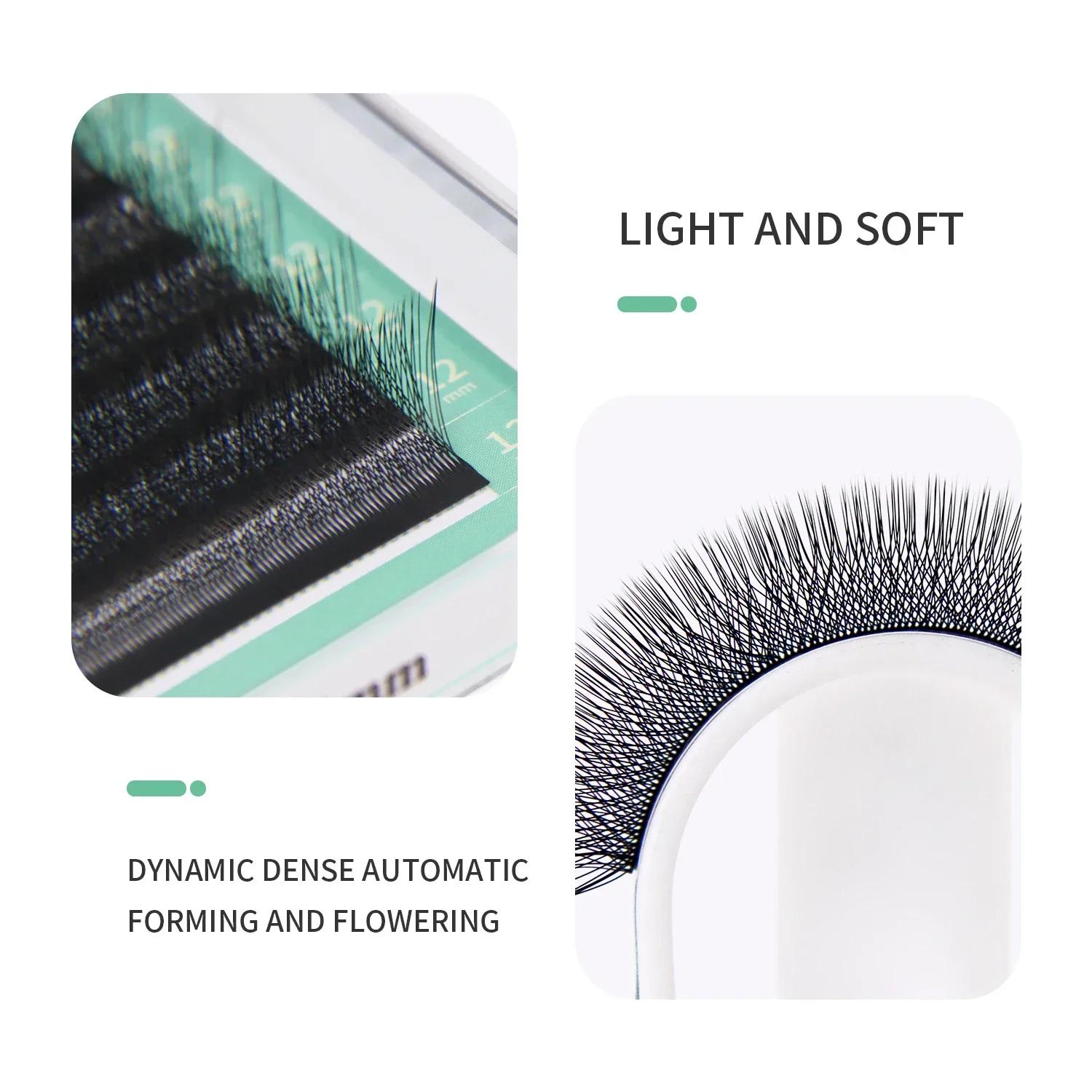 GLAMLASH 4D5D Extension de cils en forme de W ventilateurs de Volume préfabriqués cils de Style W Fa