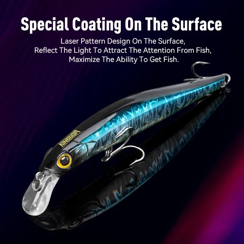 Kingdom Kingart coulant méné leurres de pêche 6g 9g 14g 18.6g Jerkbaits Wobblers d'action réalis