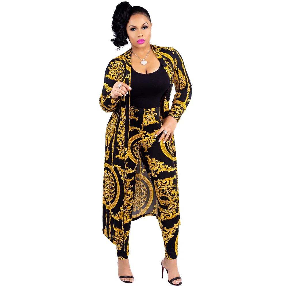 Survêtement sexy à manches longues pour femmes, imprimé national X-Long, manteau de survêtement, leg