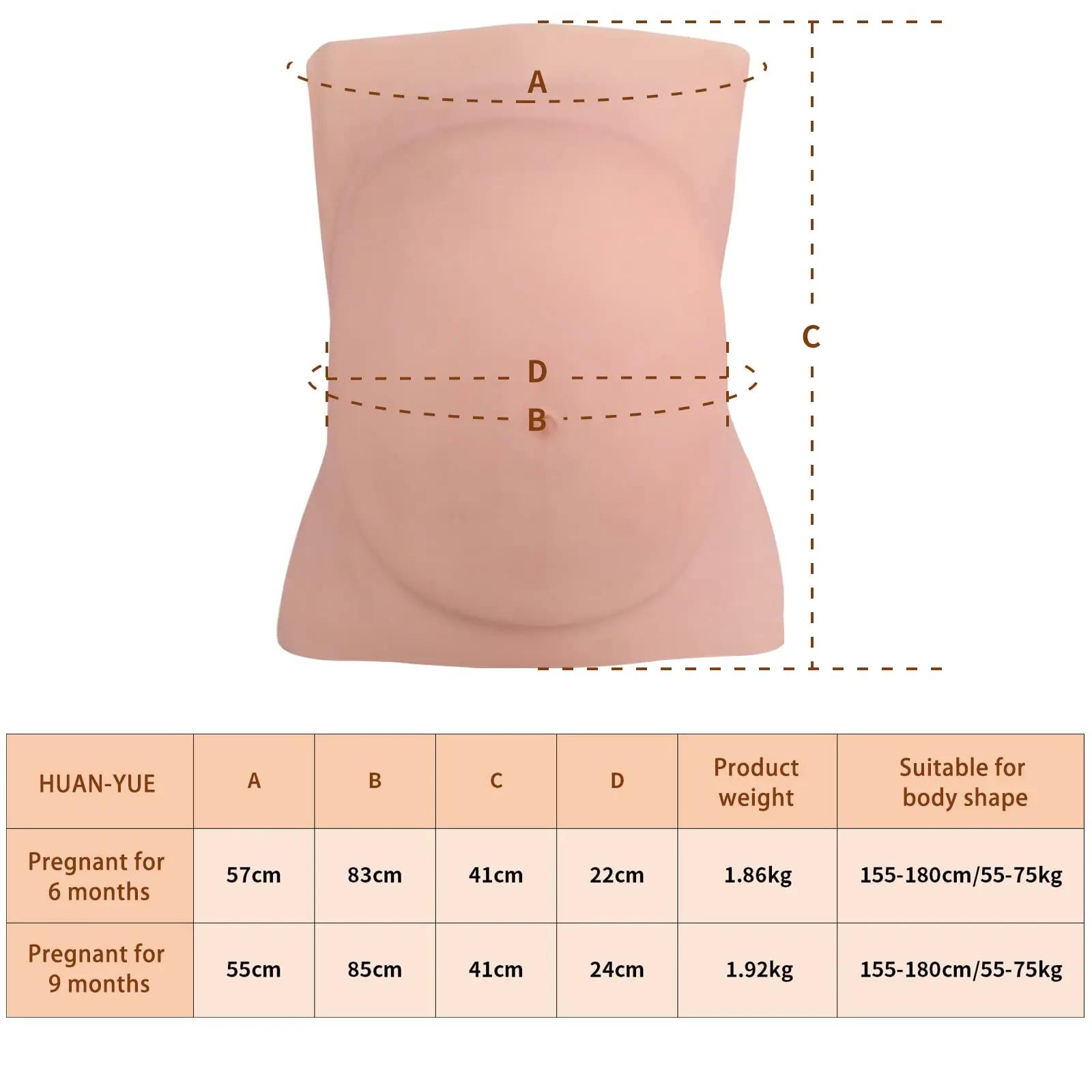 Silicone ventre enceinte grossesse faux ventre acteur accessoires prétendant d'être enceinte accesso