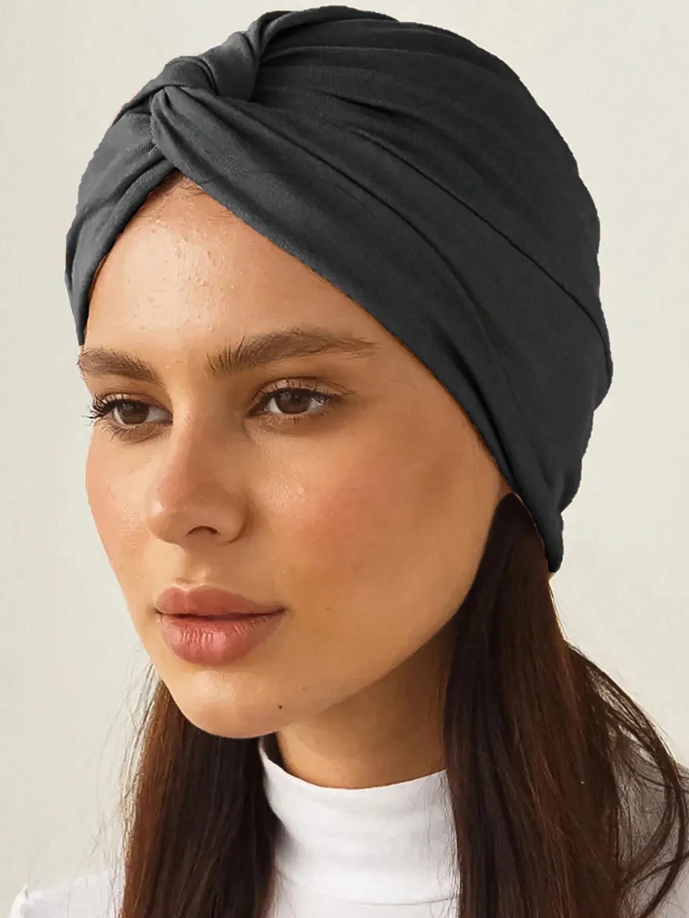 Casquettes Hijab musulmanes pour Ramadan, foulard à la mode pour femmes, couleur unie, soins capilla