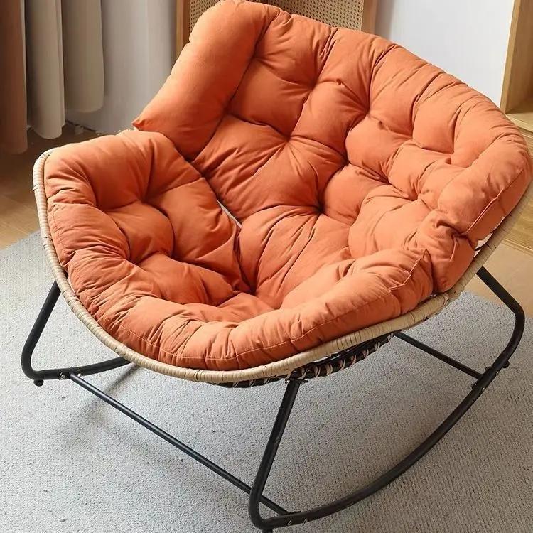 Nid d'oiseau humain rotin tissage chaise à bascule canapé de loisirs maison balcon simple paresseux 