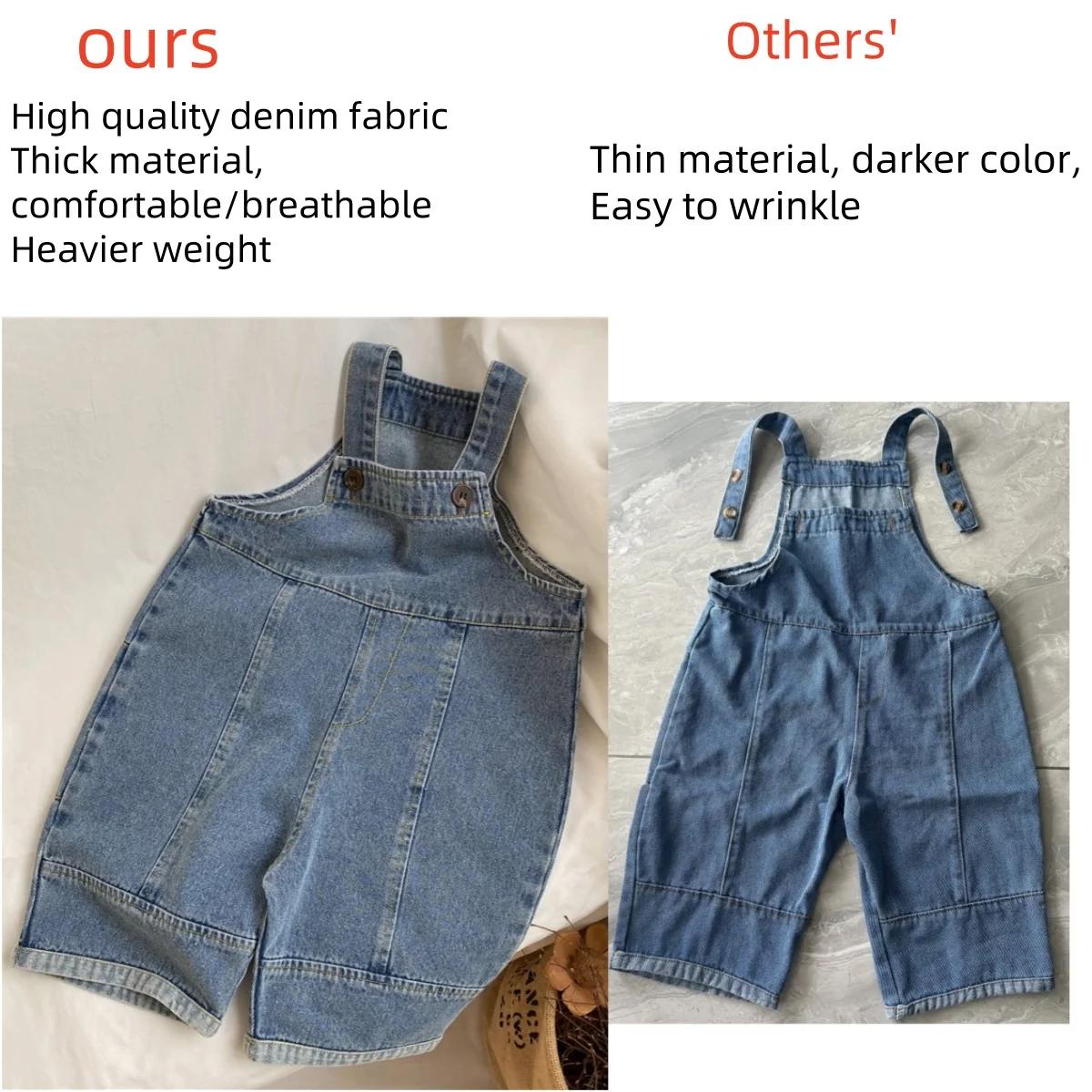2025 automne nouveaux enfants salopette ample bébé garçons filles décontracté Jean combinaison solid