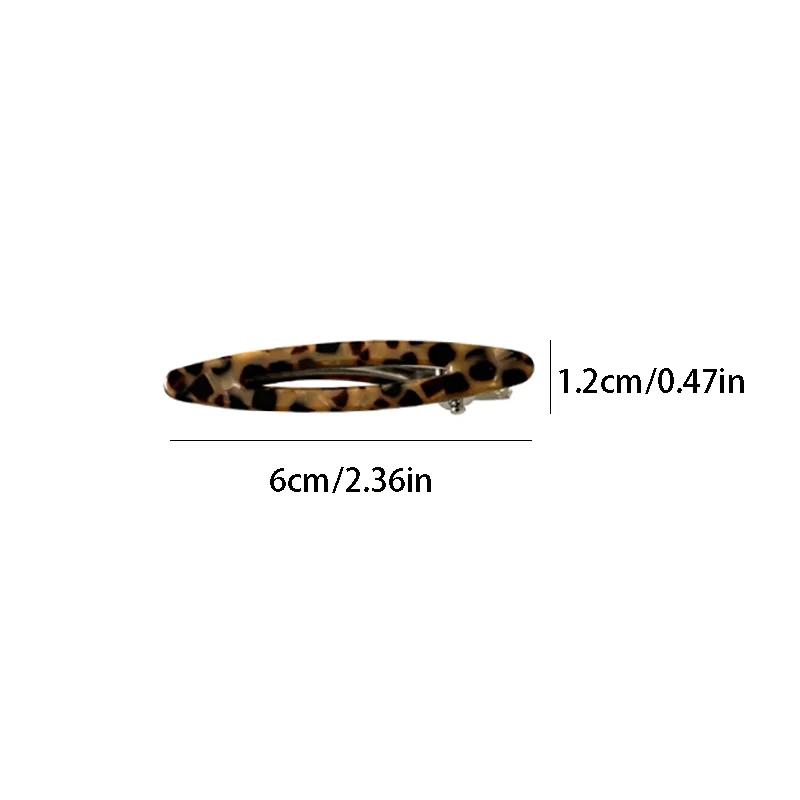 Pinces à cheveux en acétate, Barrettes géométriques ovales creuses, épingles latérales, épingle à ch