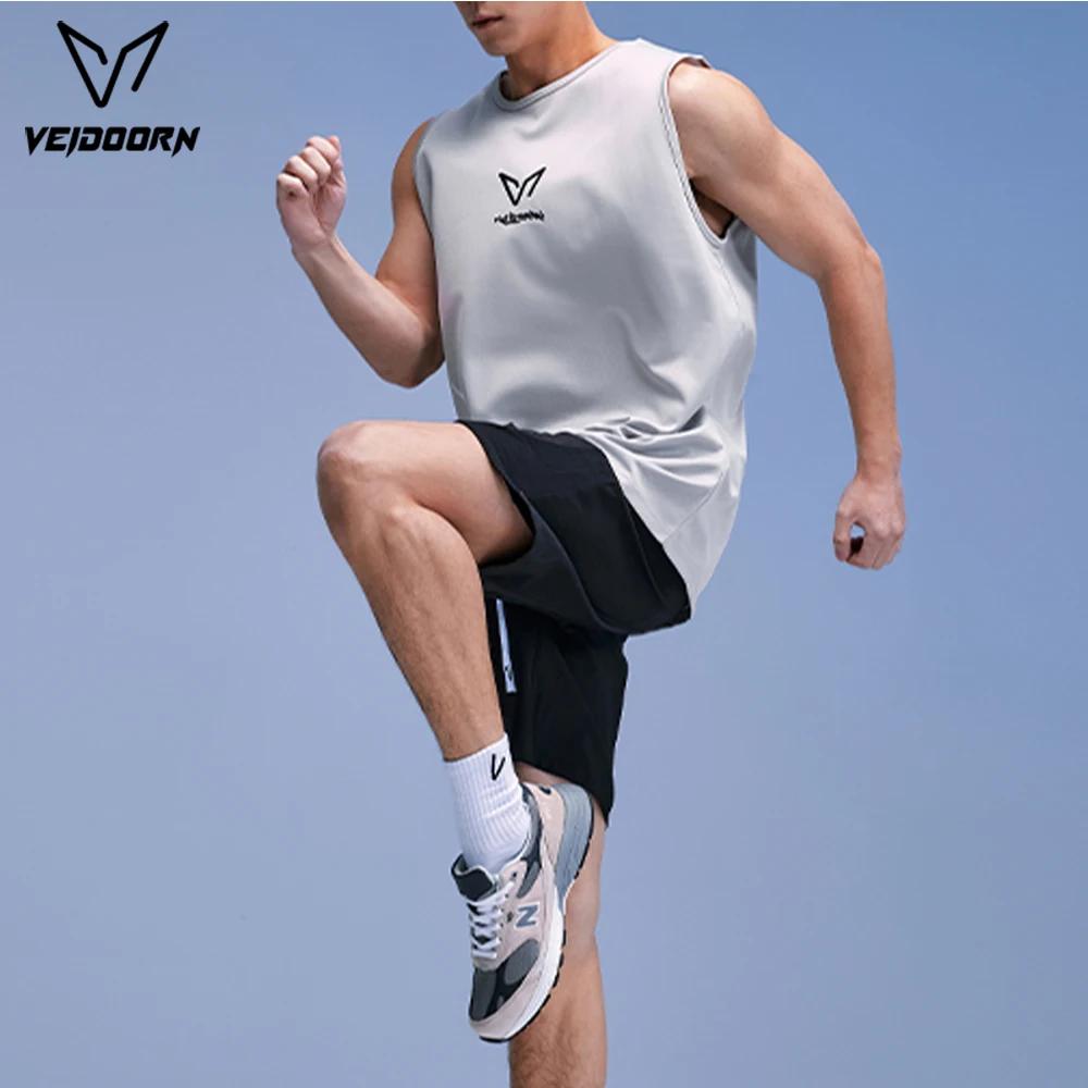Veidoorn 2025 Gilet de course léger en maille respirante pour homme sans manches Haut de sport à séc