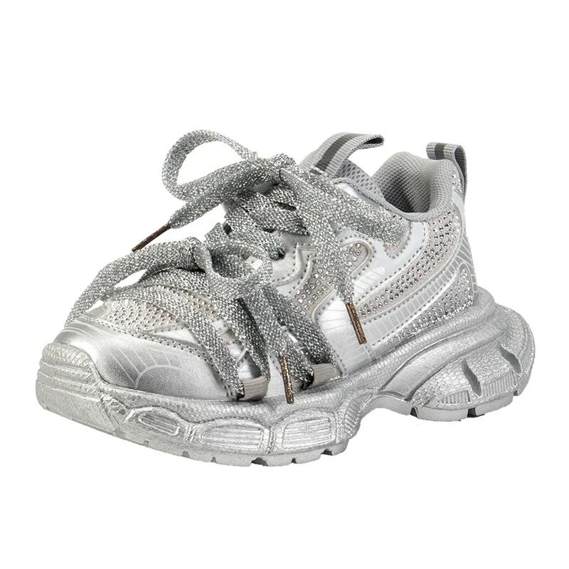 Baskets coordonnantes de style coréen pour enfants, chaussures de sport douces, confortables, décont