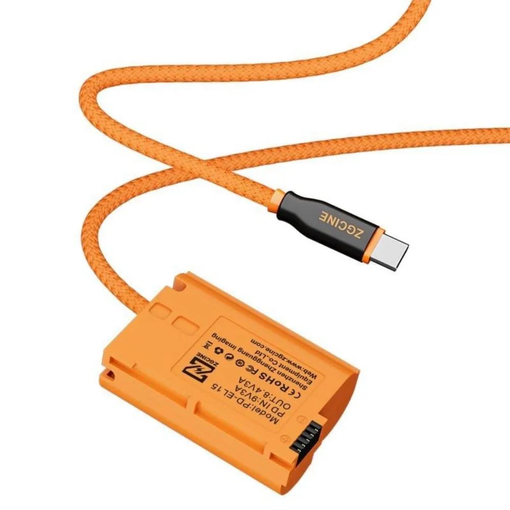 Câble de batterie factice USB-C PD vers EN-EL15/15a/15b/15c ZGCINE pour Nikon Z6III Z5II Z8 Z6 Z7 Zf