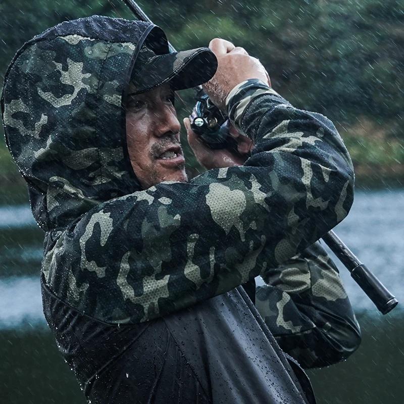 HISTAR-Imperméable de pêche de type long, imperméable et léger, matériau de gril Oxford, tissu TPU s