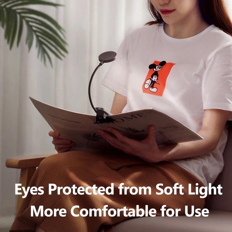 Baseus LED pince lampe de Table réglable en continu sans fil lampe de bureau tactile USB Rechargeabl