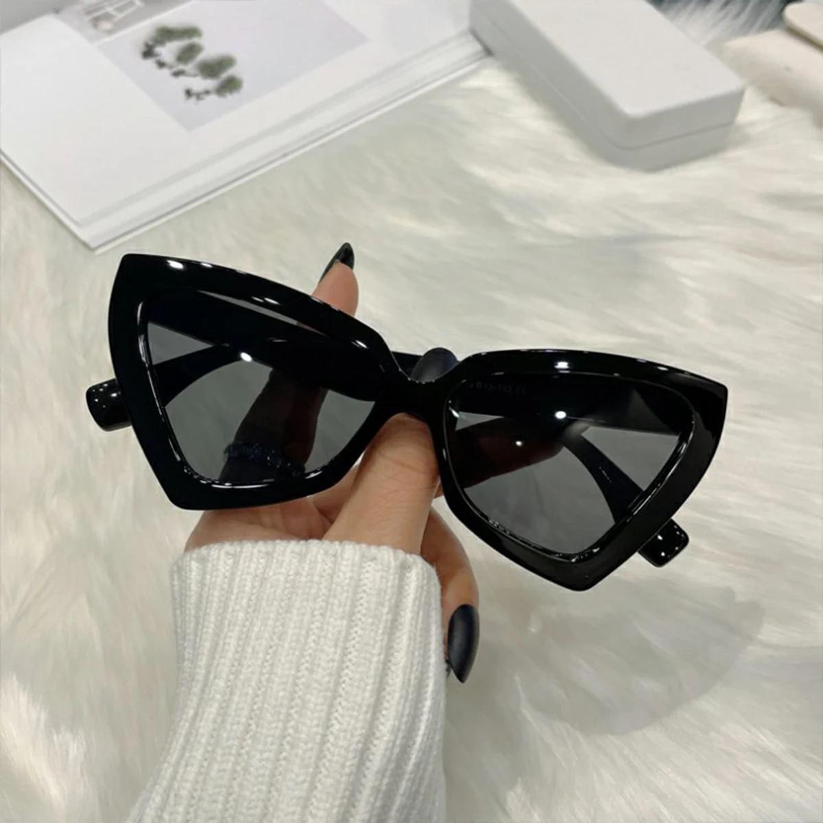 Lunettes de soleil triangle polygone pour femmes et hommes, lunettes vintage, lunettes rétro, lunett