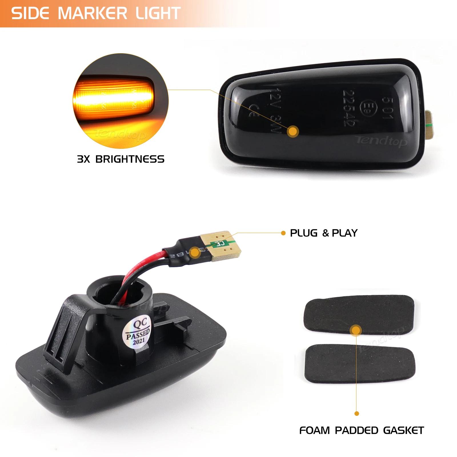 Clignotant LED dynamique, feu de position latéral pour Peugeot 306 106 406 806, partenaire expert po