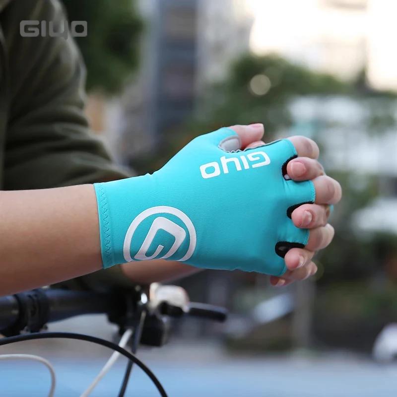 Gants mi-doigts Giyo antidérapants pour vélo, en tissu, pour hommes, sans doigts, pour VTT, vélo de 