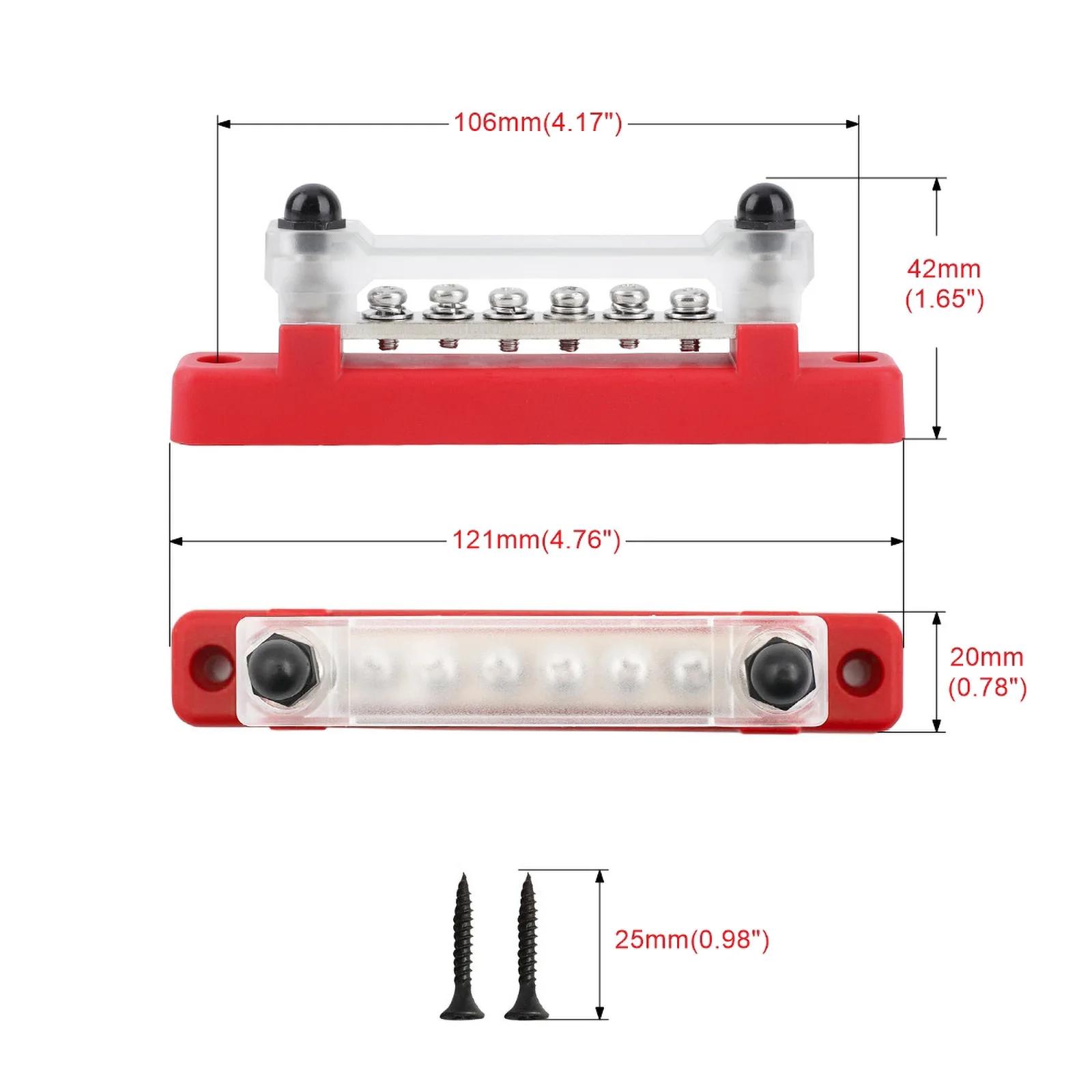Barre omnibus M6 12V, bloc de Distribution d'énergie 1/4 pouces, bornier électrique 150A, barre omni