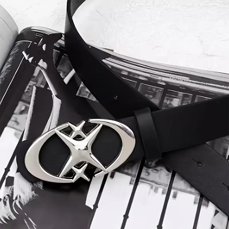 Ceinture élégante à boucle métallique croisée ovale – Durable, simple et universelle compatible – Id