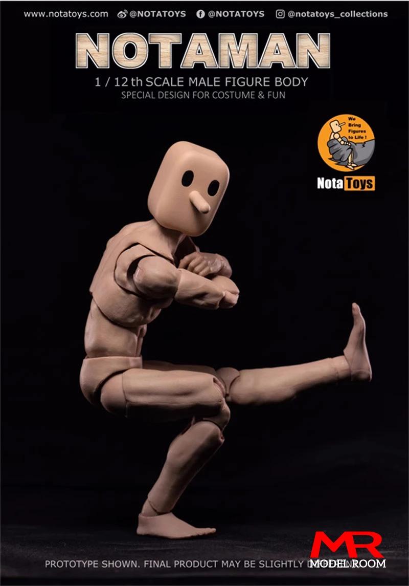 Notaman 1/12 figurine masculine à tête carrée poupée articulée NT-01 NT-02 NT-02W 6 ''mâle soldat co